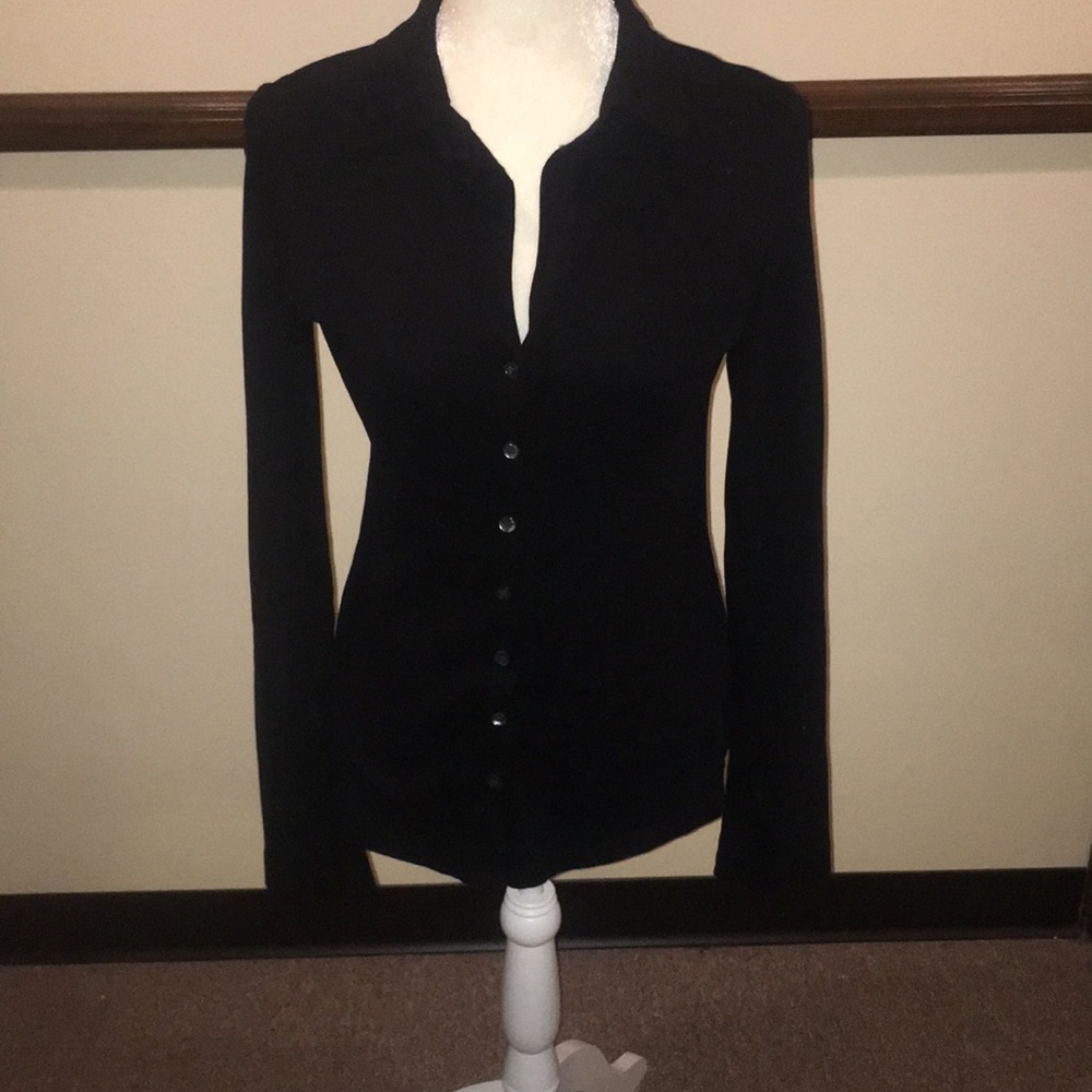 James Perse Black Button down shirt